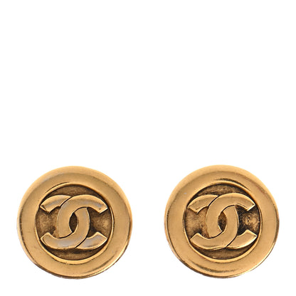 Chanel Round CC Clip On Earrings Gold 1 of 5