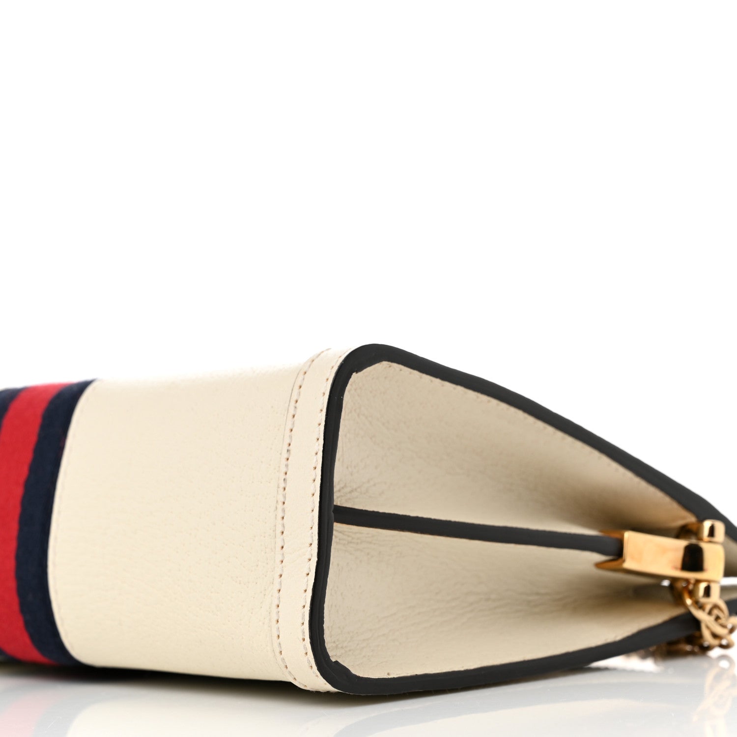 Gucci Textured Calfskin Web Small Ophidia Chain Shoulder Bag Mystic White 11 of 13