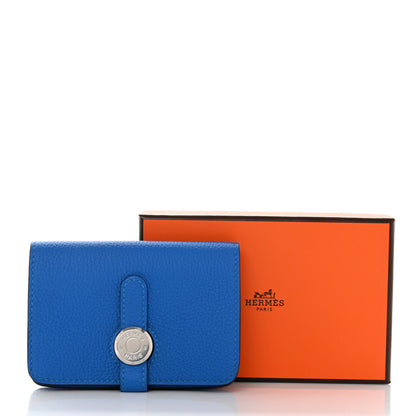 Hermes Togo Dogon Card Case Bleu France 8 of 8