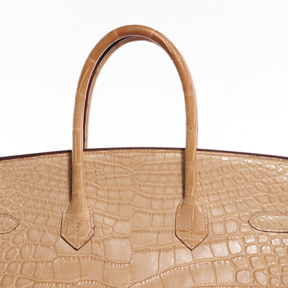 Hermes Matte Alligator Birkin 35 Poussiere 7 of 29