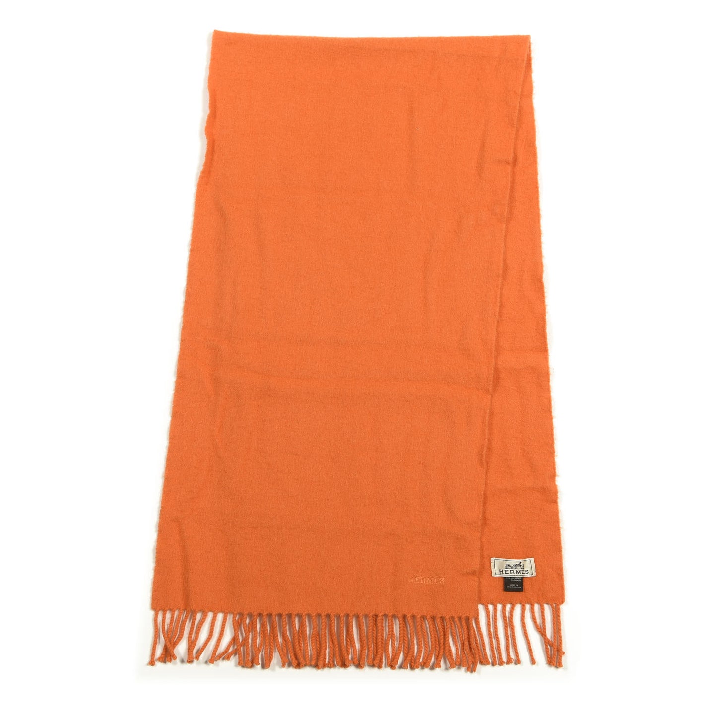 Cashmere Fringe Scarf Orange