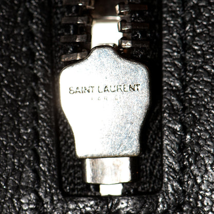 Saint Laurent Sheepskin Classic Matelasse Chevron Large Monogram Shopping Bag Black 17 of 18