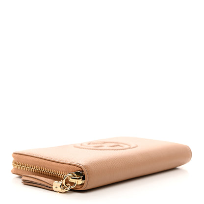 Gucci Pebbled Calfskin Soho Zip Around Wallet Camelia 4 of 8