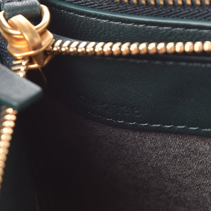 Celine Lambskin Small Trio Crossbody Bag Dark Green 10 of 10