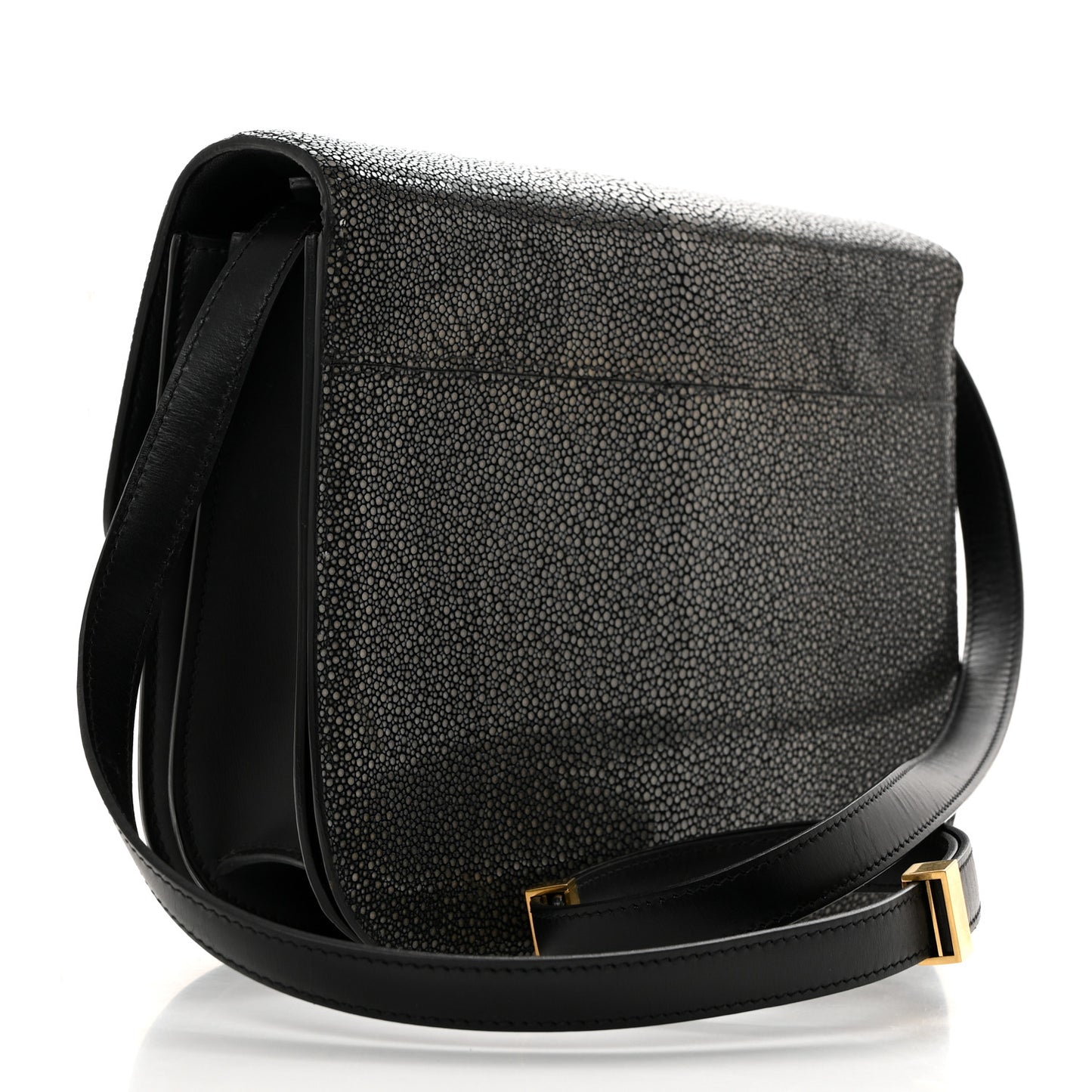 Stingray Medium Classic Box Flap Bag Navy