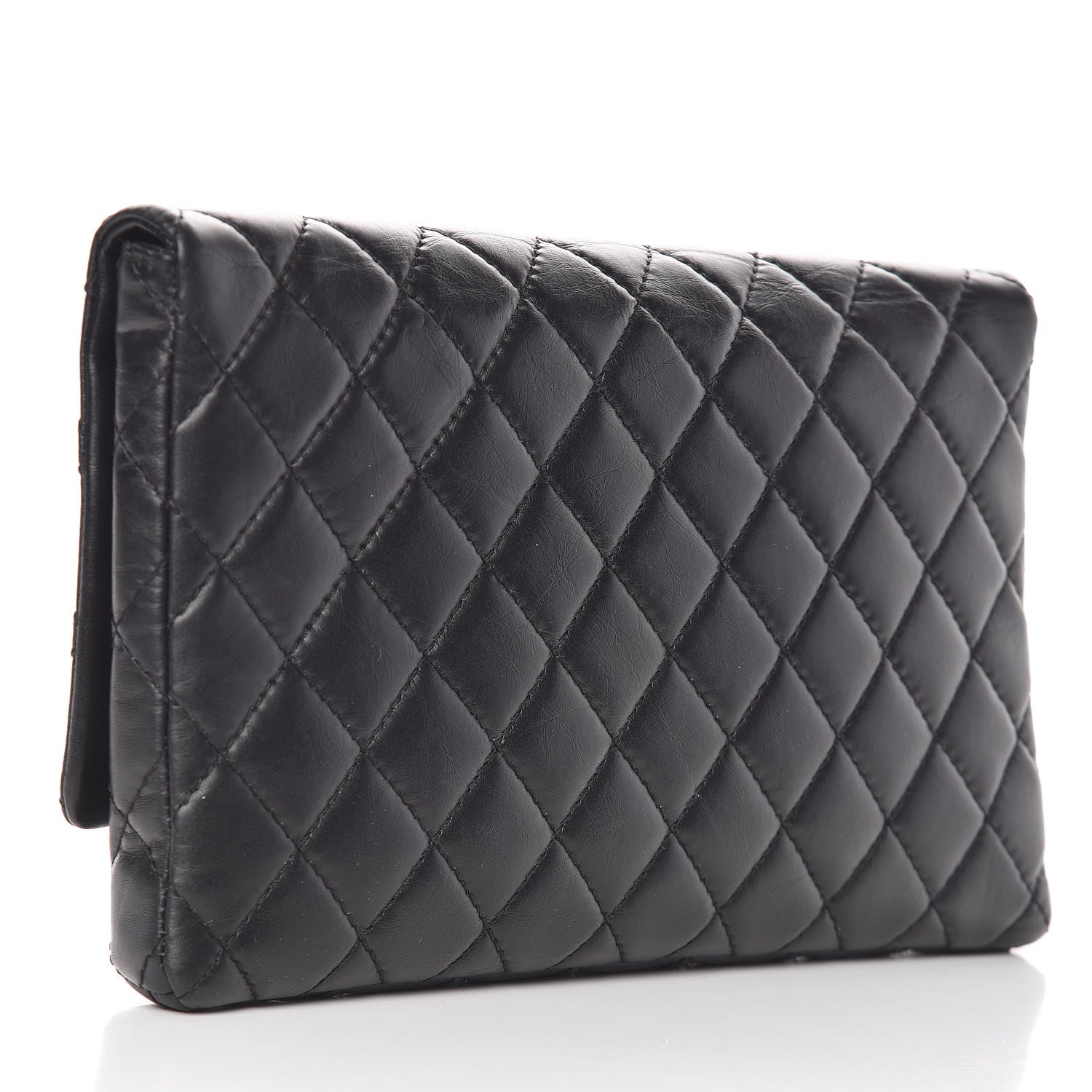 Chanel Aged Calfskin Quilted Reissue 2.55 Clutch Black 3 of 7