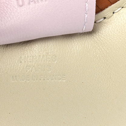 Hermes Milo Lambskin Grigri Rodeo Horse Bag Charm MM Craie Gold Mauve Pale 4 of 5