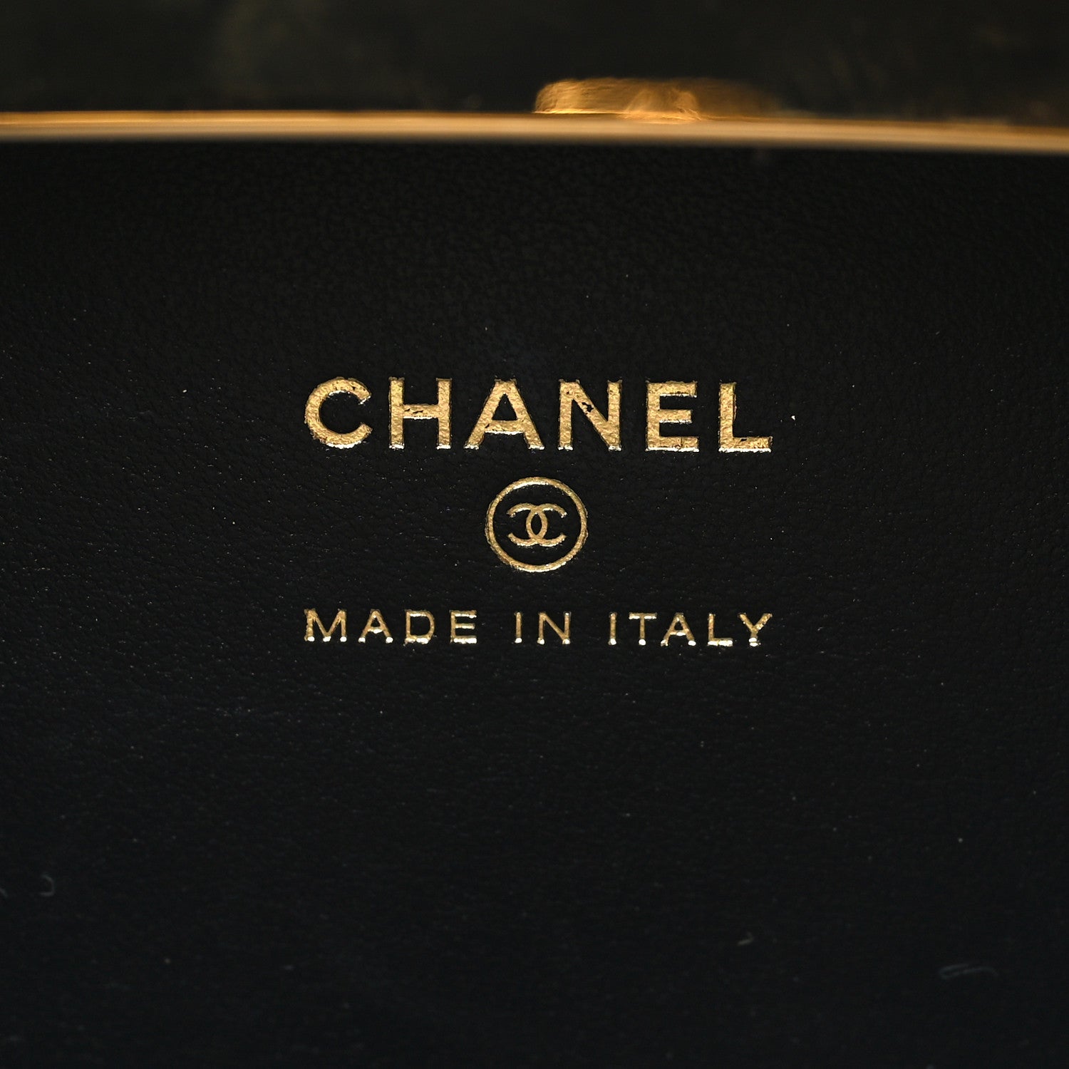 Chanel Glazed Goatskin Quilted Box With Chain Black 4 of 12