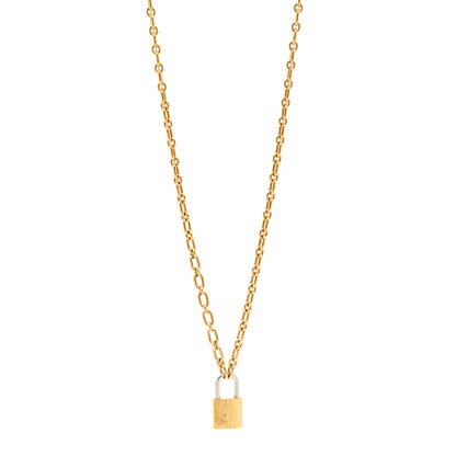 Louis Vuitton Lock Me Pendant Necklace Gold 1 of 5