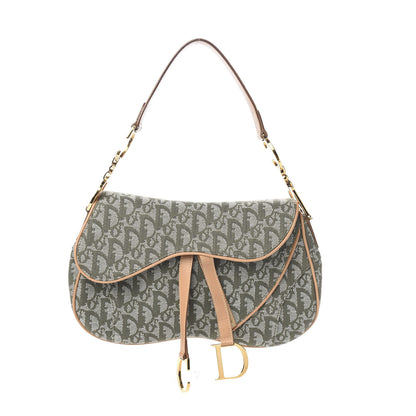 Christian Dior Monogram Double Saddle Bag Green 1 of 9