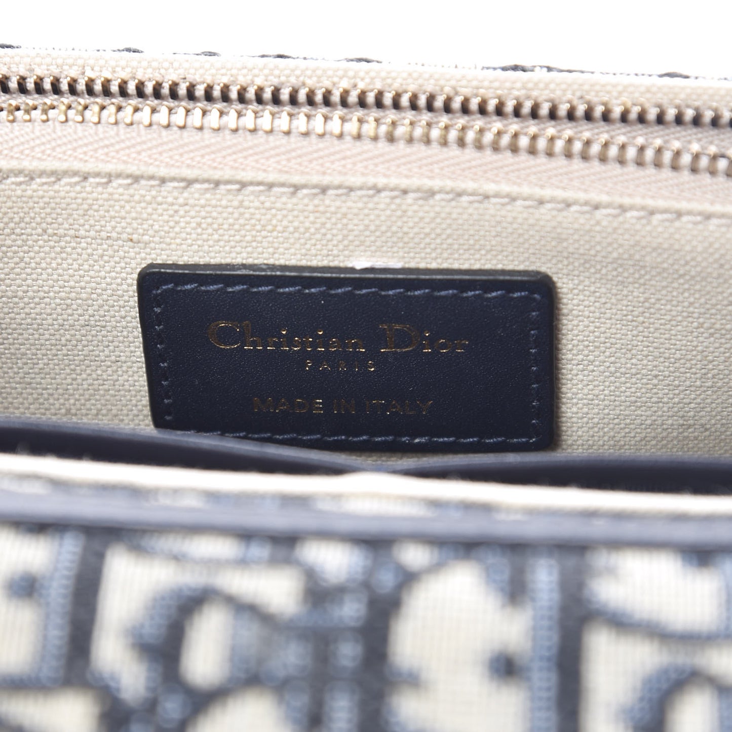 Oblique DiorAddict Wallet On Chain Clutch Navy Blue