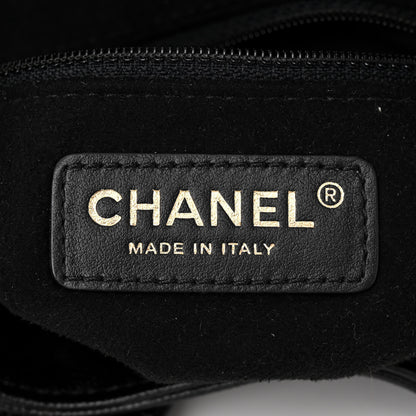 Chanel Caviar Deauville Drawstring Bucket Bag Black 6 of 10