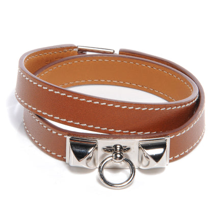 Hermes Chamonix Rivale Double Tour Bracelet Large Fauve 1 of 6