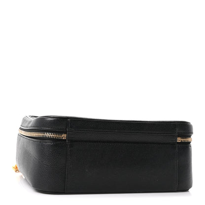Chanel Caviar Quilted Large CC Filigree Vanity Case Black 4 of 10