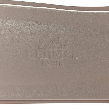 Hermes Box Calfskin Oran Sandals 37.5 Beige Mastic 7 of 9