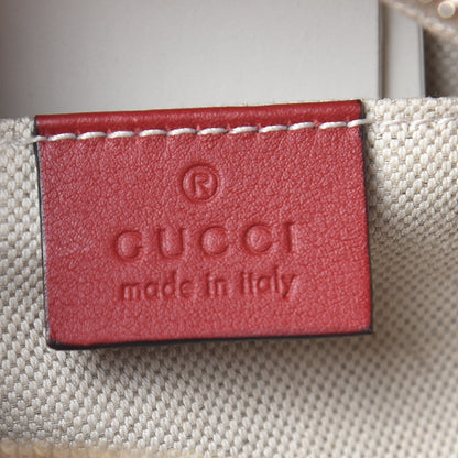 Gucci Monogram GG Supreme Web Small Webby Bee Shoulder Red 6 of 10