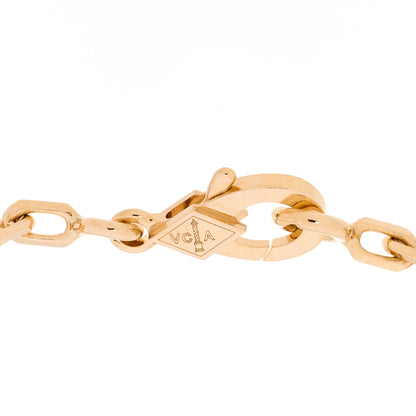Van Cleef & Arpels 18K Yellow Gold Diamond 5 Motifs Guilloche Vintage Alhambra Bracelet 4 of 7