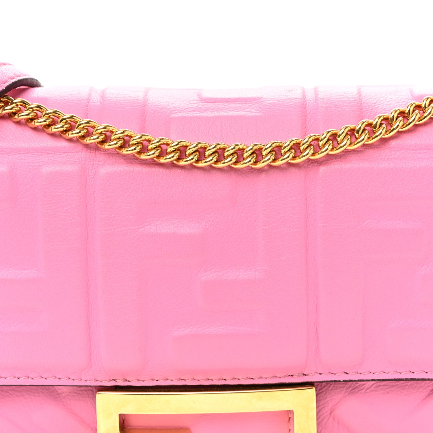 Fendi Nappa FF 1974 Embossed Mini Baguette Lollypop 8 of 13