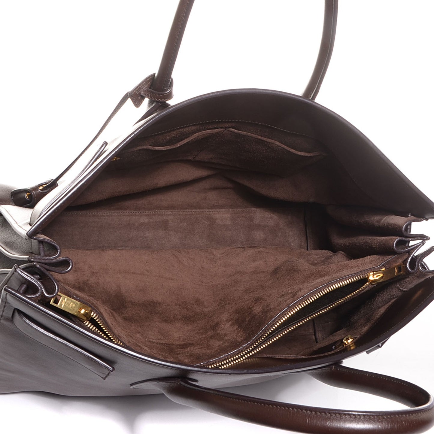 Calfskin Large Sac de Jour Carryall Dark Brown