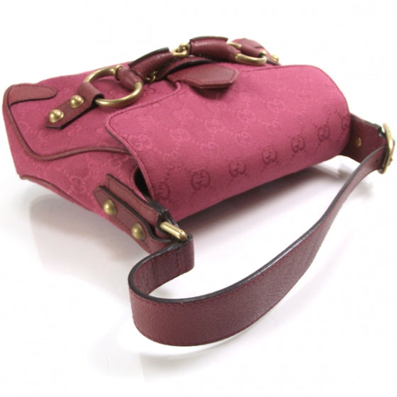 Gucci Monogram Horsebit Flap Bag Fuschia 6 of 10