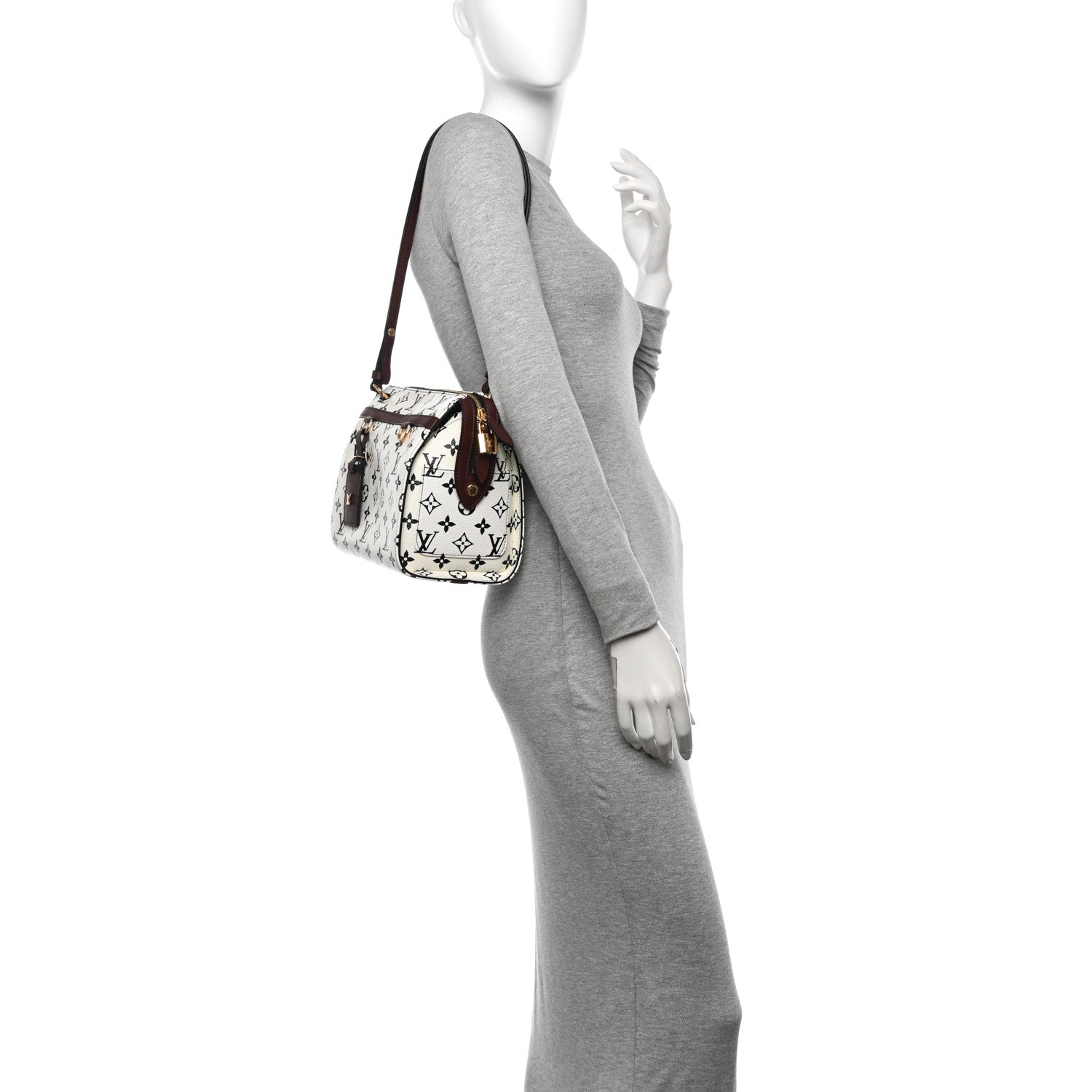 Louis Vuitton Monogram Speedy Amazon PM White Chocolat 2 of 11