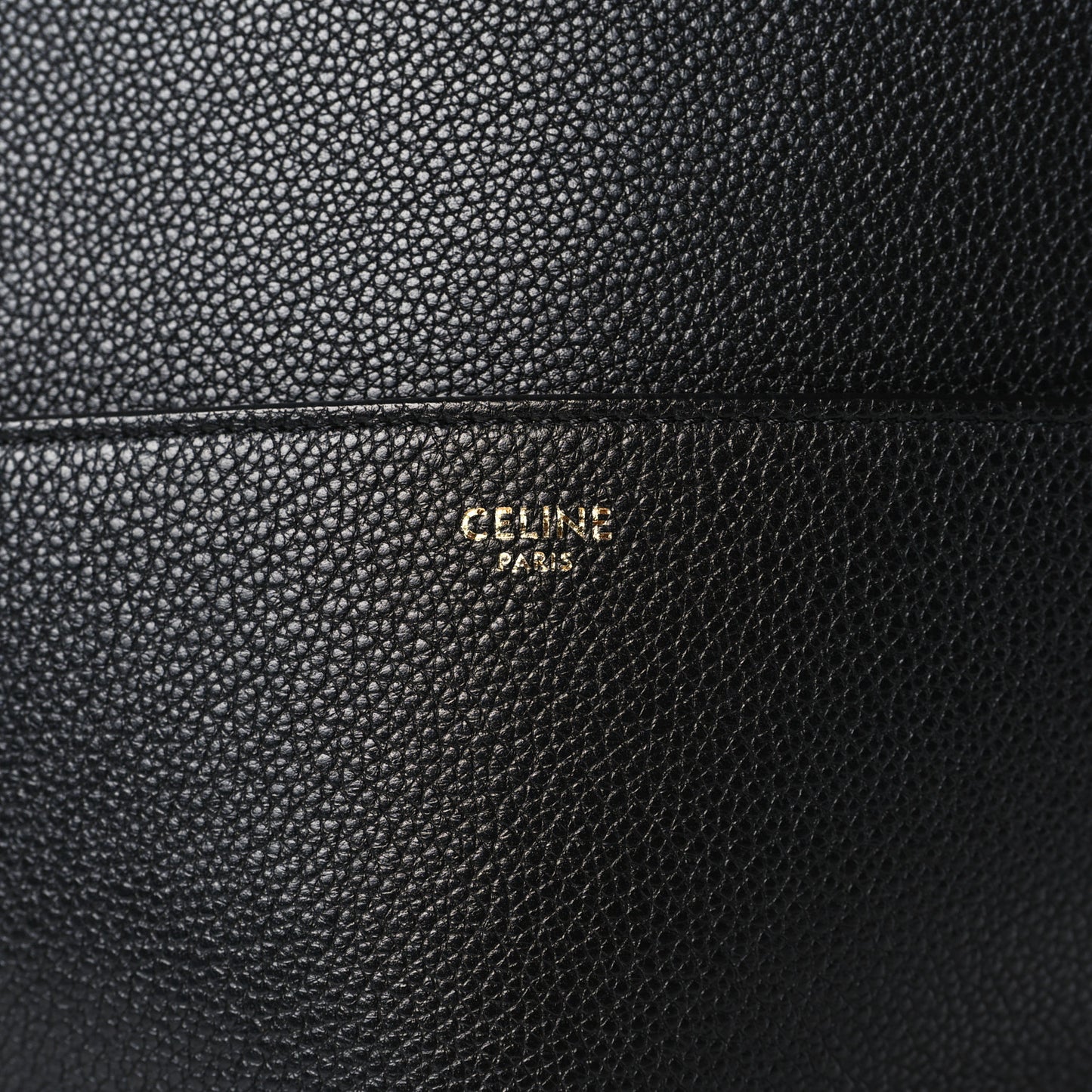 Soft Grained Calfskin Sangle Bucket Bag Black