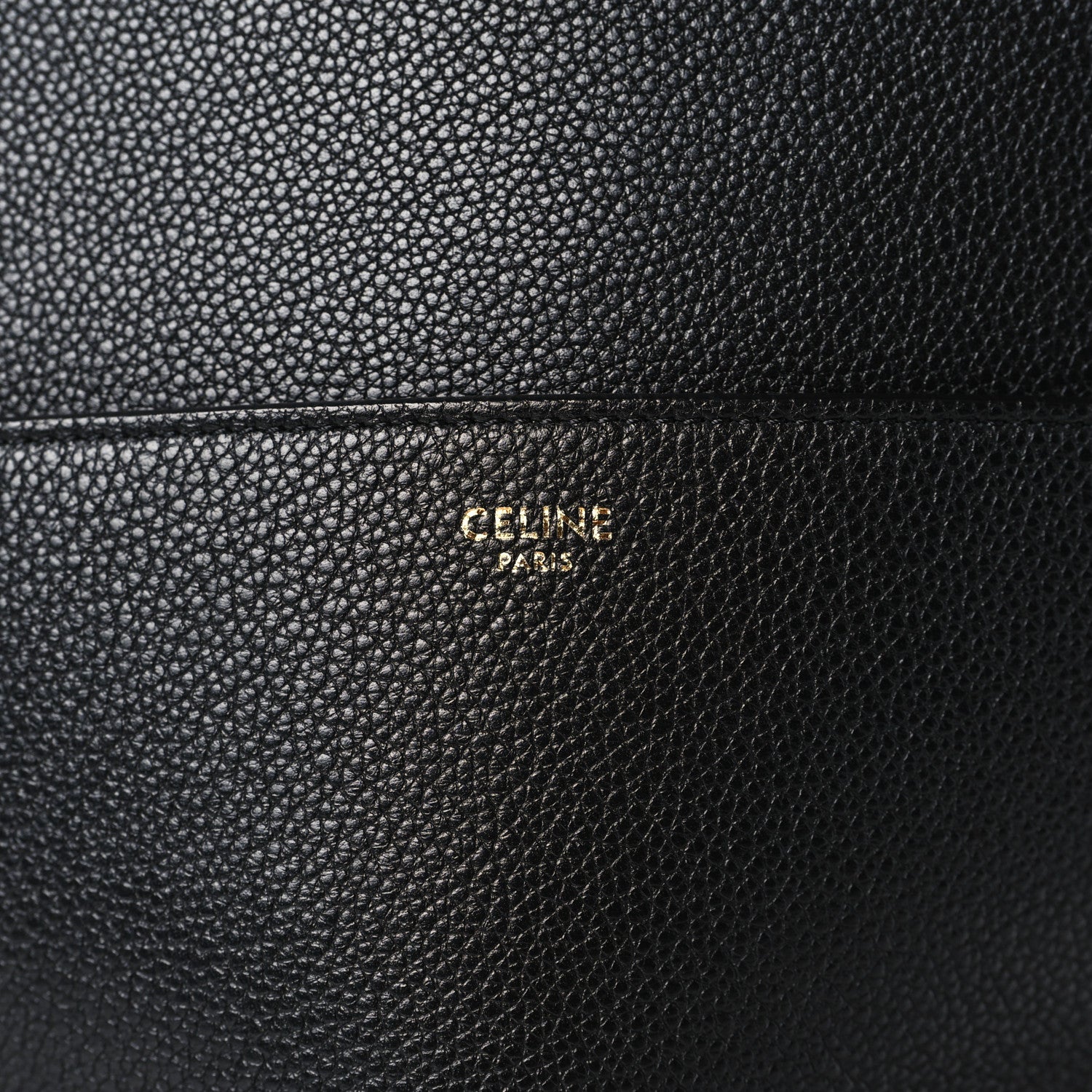 Celine Soft Grained Calfskin Sangle Bucket Bag Black 6 of 8