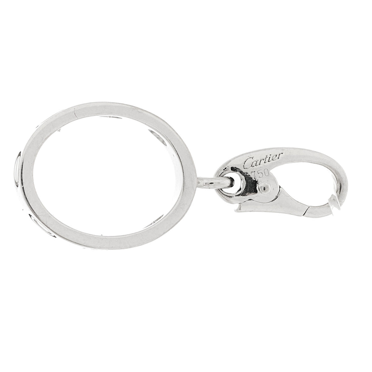 Cartier 18K White Gold Diamond LOVE Ring Charm 4 of 5