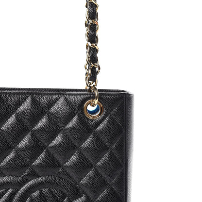 Chanel Caviar Quilted Petit Shopping Tote PST Black 10 of 11