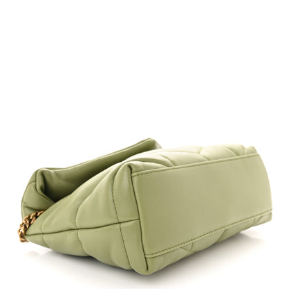 Saint Laurent Lambskin Quilted Toy Loulou Puffer Monogram Chain Satchel Light Pistache 4 of 11