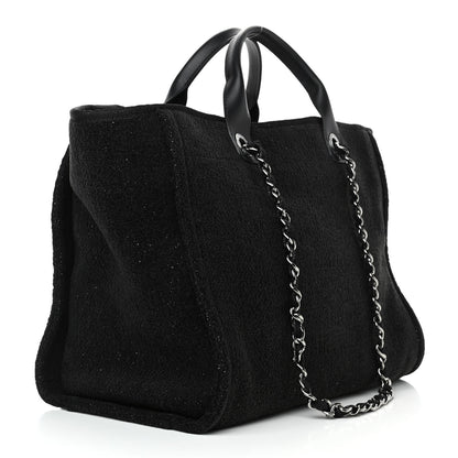 Chanel Lurex Boucle Medium Deauville Tote Black 3 of 10