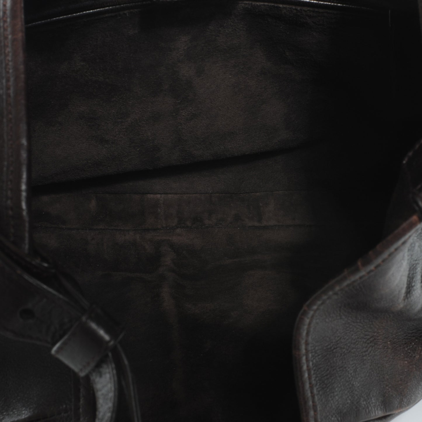 Leather Mombasa Horn Bag Dark Brown