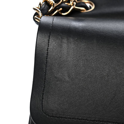 Chanel Lambskin Quilted Jumbo Double Flap Black 13 of 25