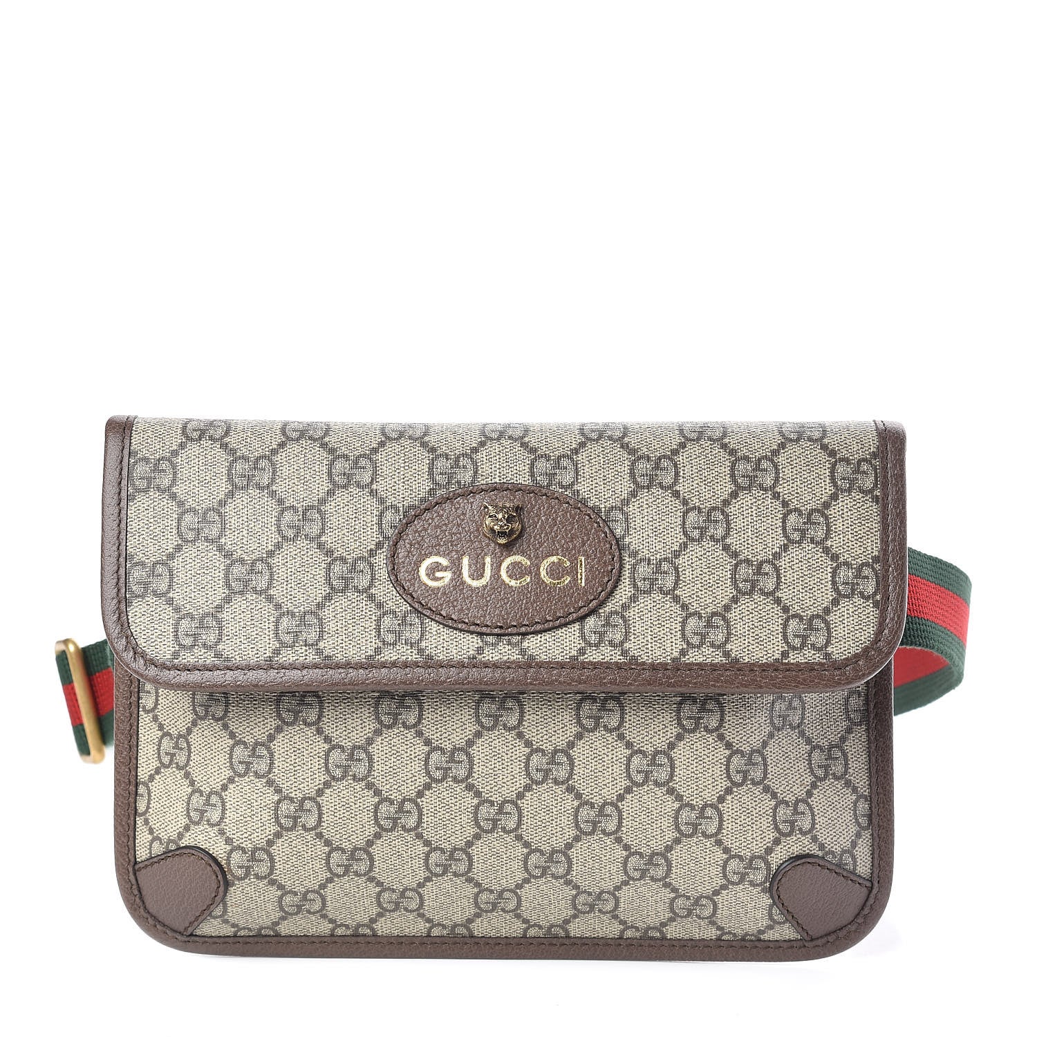 Gucci GG Supreme Monogram Neo Vintage Web Belt Bag Brown 1 of 10