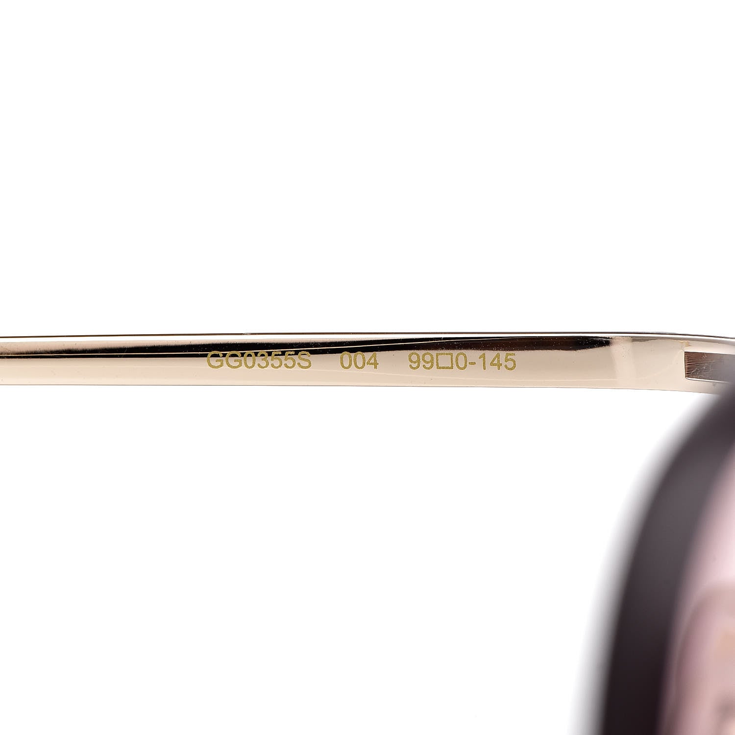 Gucci Rimless Sunglasses GG0355S Gold Flash Pink 7 of 9