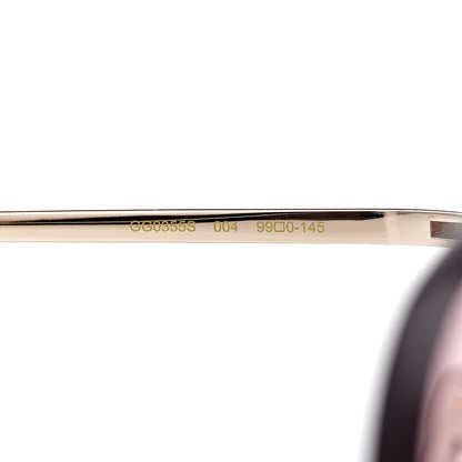 Gucci Rimless Sunglasses GG0355S Gold Flash Pink 7 of 9