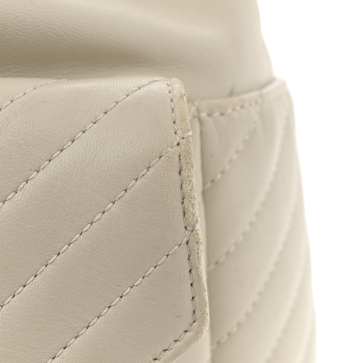 Saint Laurent Lambskin Matelasse Monogram Joe Backpack Cream 16 of 19