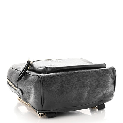 Gucci Pebbled Calfskin Soho Chain Backpack Black 4 of 12