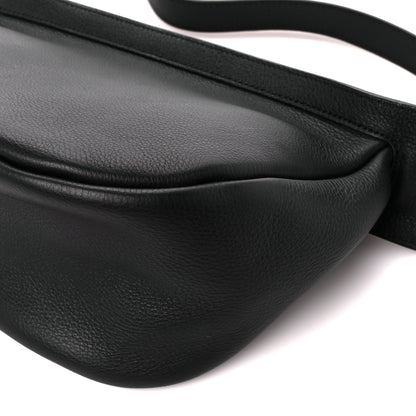 The Row Grained Calfskin Small Slouchy Banana Bag Black 9 of 10