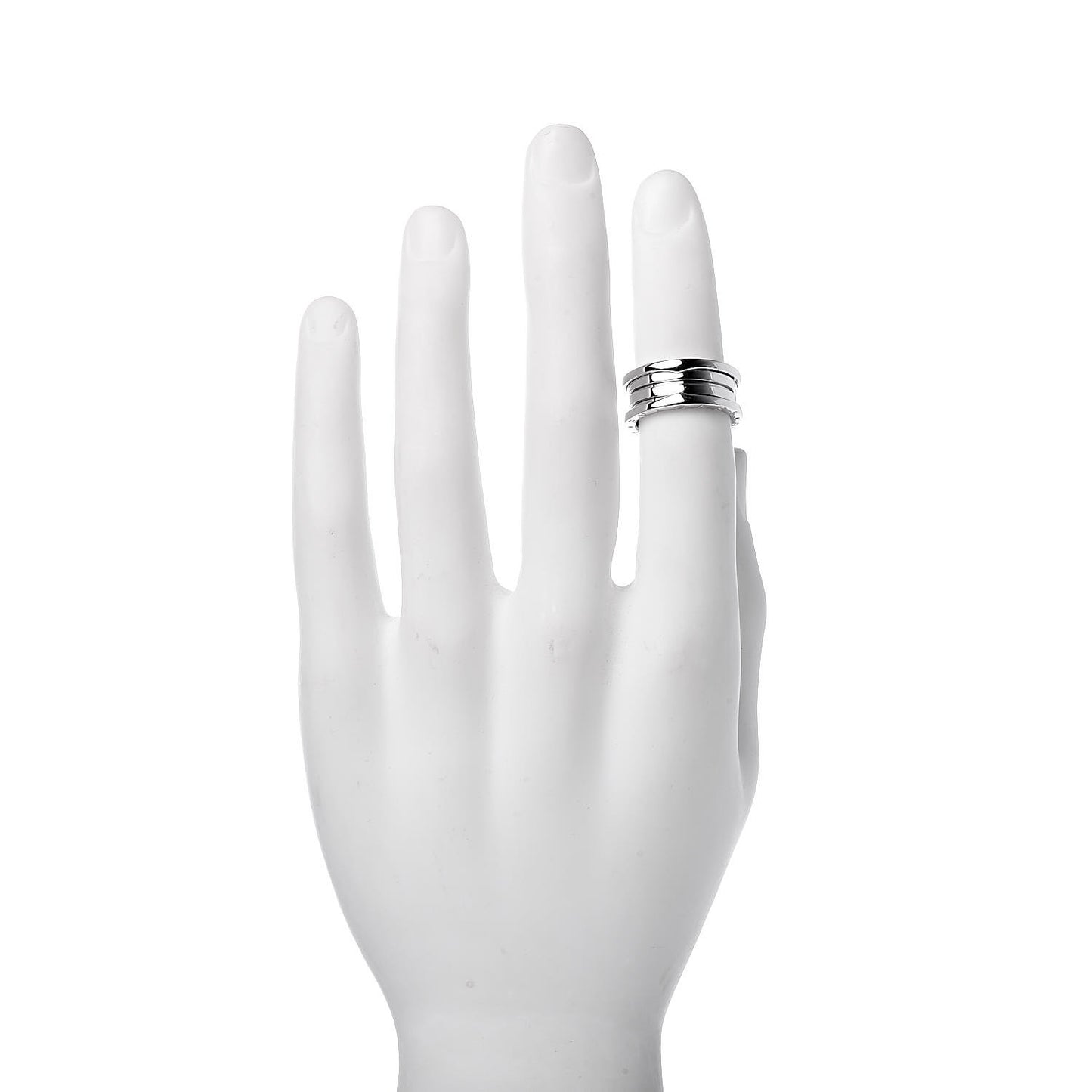 18K White Gold B.Zero1 Three-Band Ring 56 7.5