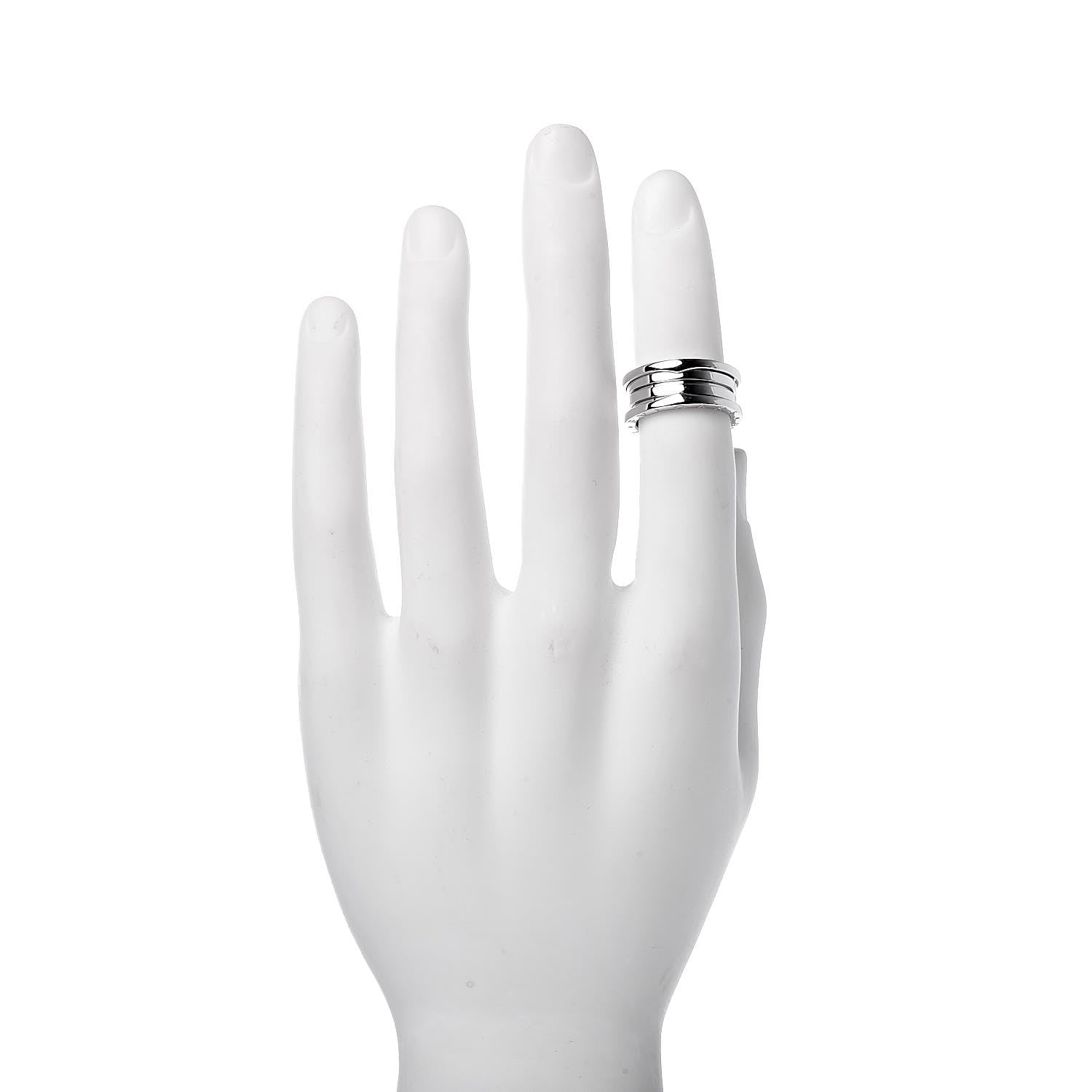 Bulgari 18K White Gold B.Zero1 Three-Band Ring 56 7.5 2 of 6