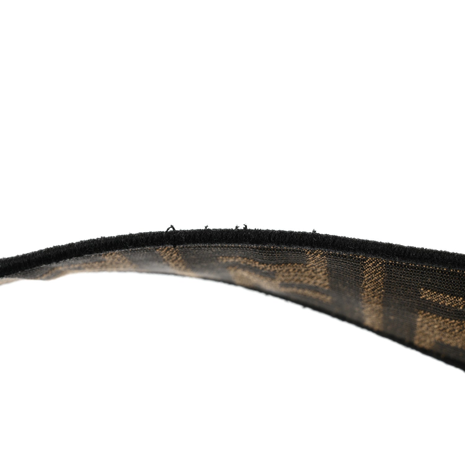 Fendi Fabric Jacquard FF 1974 Medium Baguette Tobacco Moro Black 11 of 12