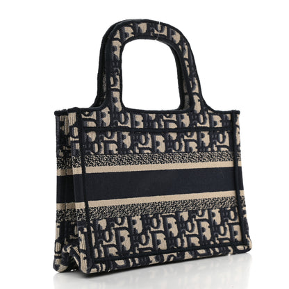 Christian Dior Oblique Mini Book Tote Blue Multicolor 3 of 12