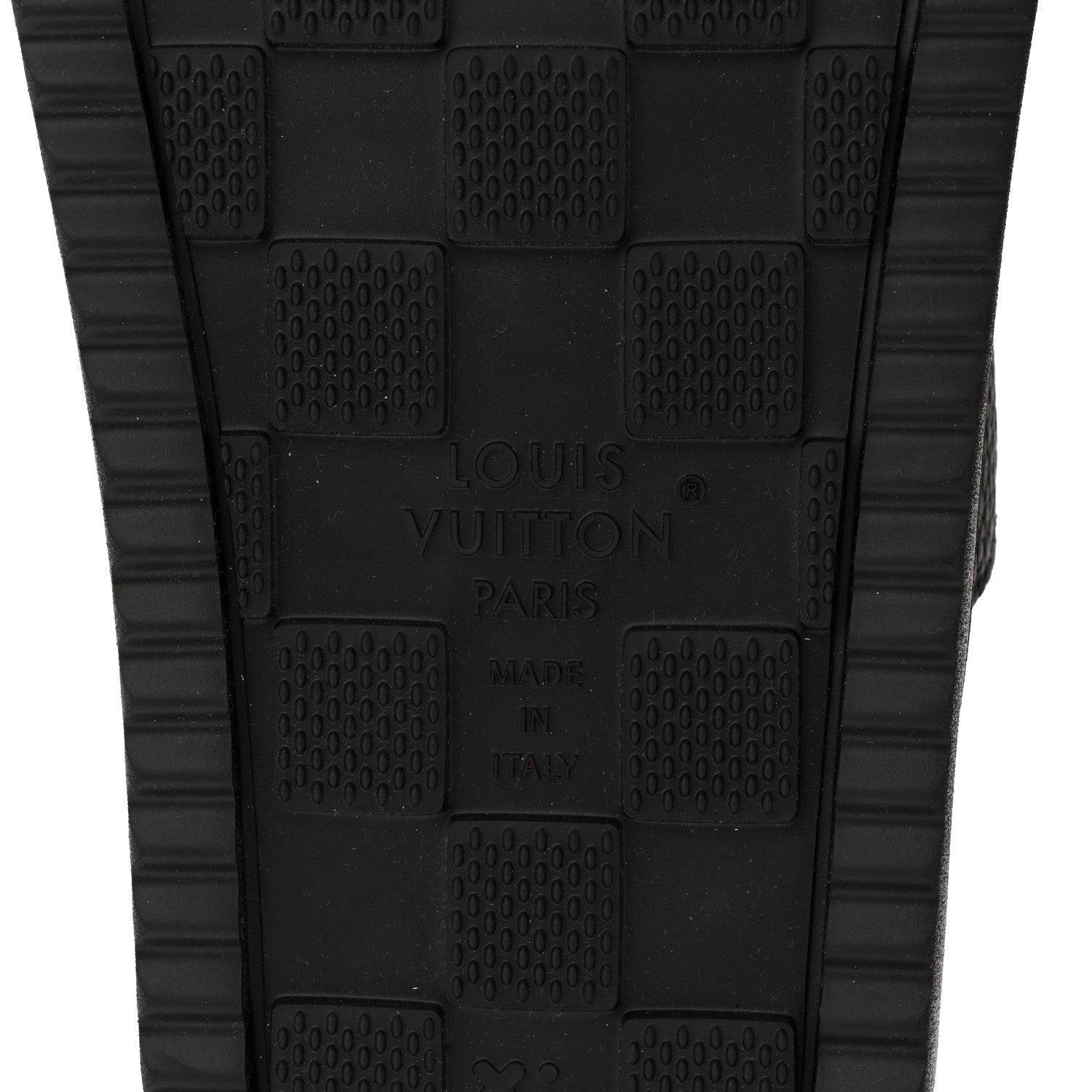 Louis Vuitton Grained Calfskin Embossed Monogram Mens Venice Mule Sandals 11 Black 7 of 9