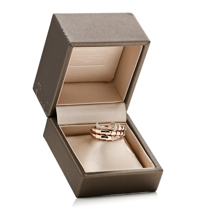Bulgari 18K Rose Gold Diamond Serpenti Viper Wrap Ring XL 5 of 5