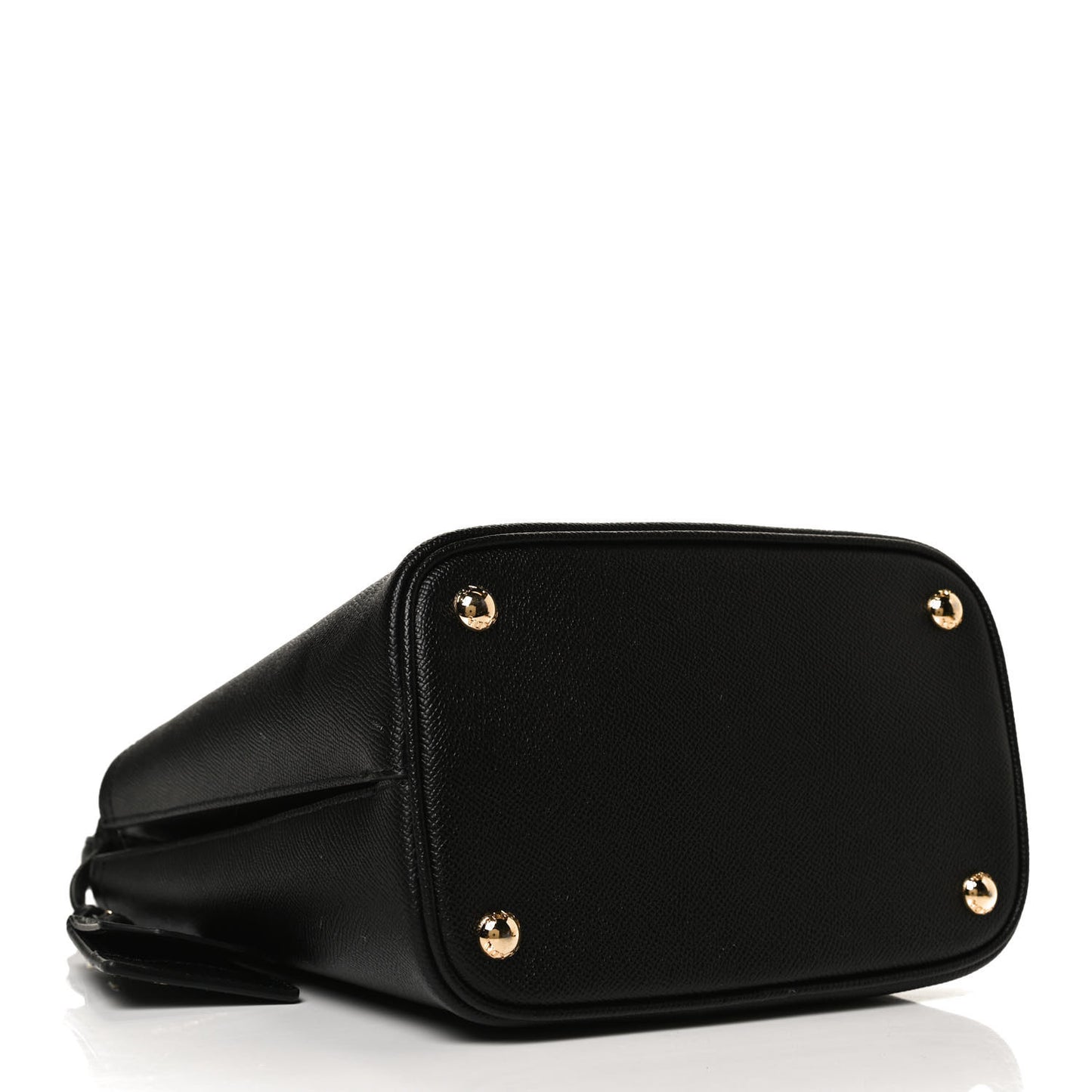 Saffiano Cuir Medium Panier Bucket Bag Black Fuoco