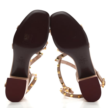 Valentino Garavani Nappa Rockstud Flair Ankle Wrap 45mm Sandals 40 Rose Cannelle 5 of 10