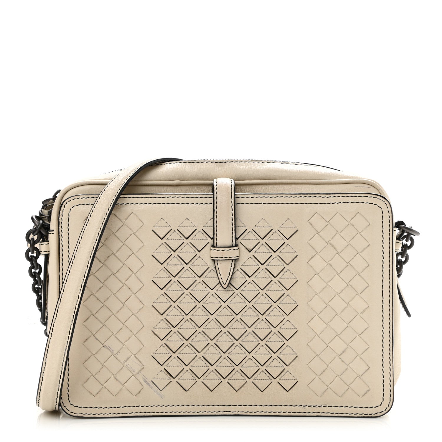 Bottega Veneta Nappa Intrecciato Medium Camera Shoulder Bag Beige 1 of 12