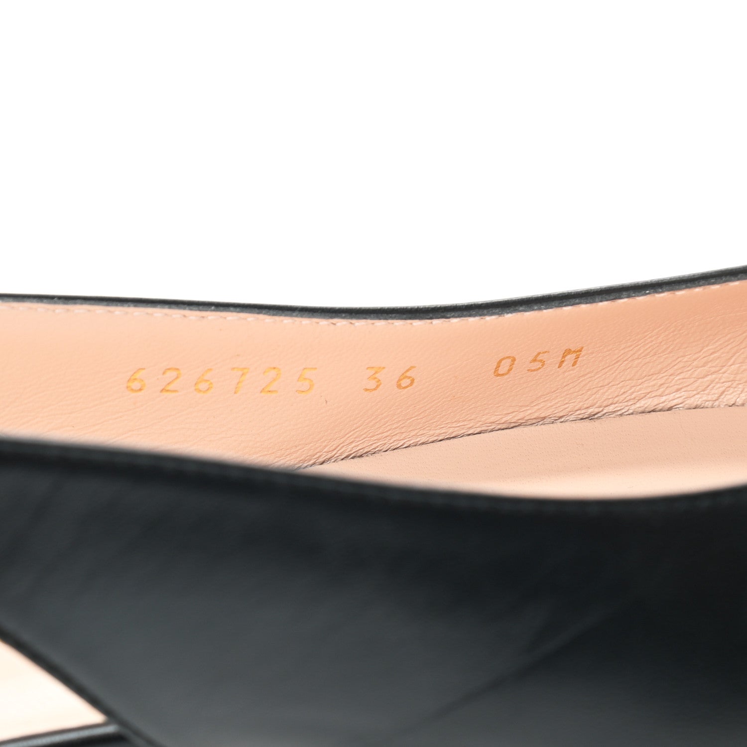 Gucci Malaga Kid Nappa Zumi Slingback Flats 36 Black 7 of 8