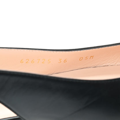 Gucci Malaga Kid Nappa Zumi Slingback Flats 36 Black 7 of 8